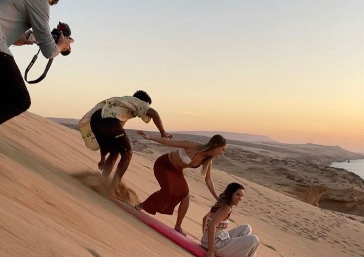 Sandboarding and camping in Timlaline